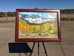 "Paradise Valley" Original Oil Painting 30" x 20" on Maple Panel, framed